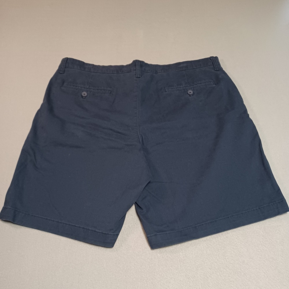 Member's Mark Mens Everyday Flat Front Shorts 38 Blue Cove Chino Cotton Stretch